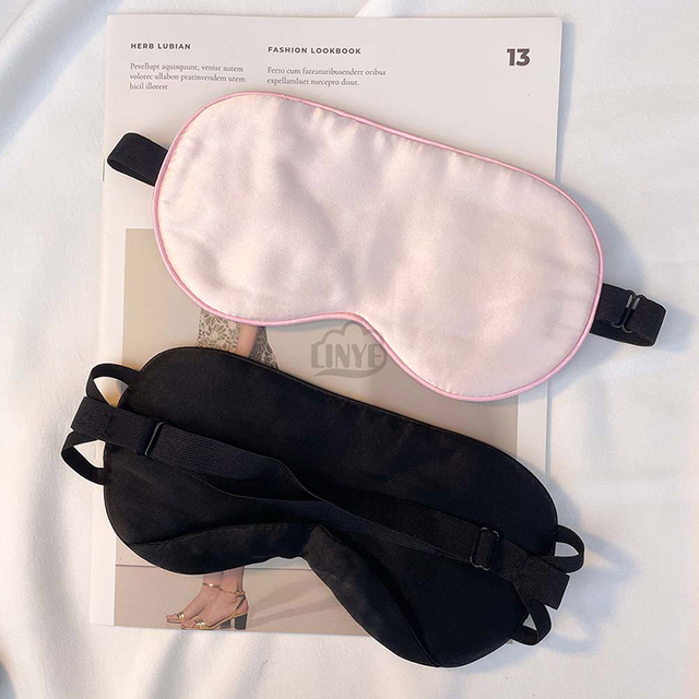 Masque pour les yeux en soie bloquant la lumière, confortable et hydratant