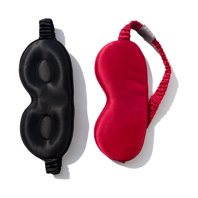 Masque pour les yeux en soie occultant réglable 3D