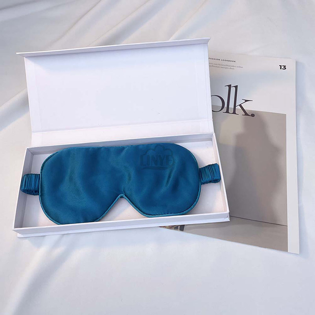 Usine en gros logo personnalisé étiquette masque pour les yeux en soie sommeil bandeau rose 100% pur masque pour les yeux en soie de mûrier