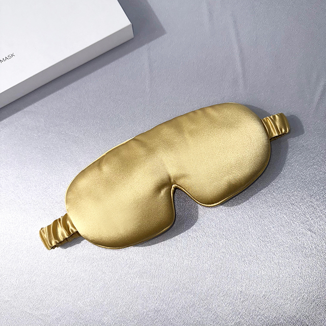 Masque pour les yeux de sommeil en soie personnalisable, hydratant et doux