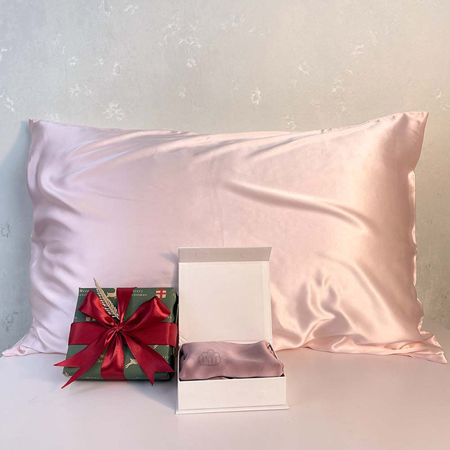 Taie d'oreiller en soie biologique de luxe, taie d'oreiller en soie Pure 100% brodée sur mesure