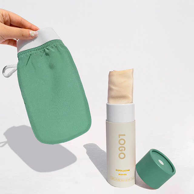 Gant exfoliant en pure soie de mûrier