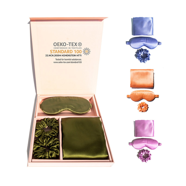 Kit de sommeil avancé en soie lisse et hydratante