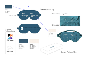 Cas 2 : étui pour masque pour les yeux brodé